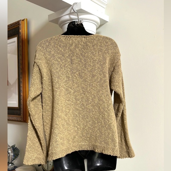 John Molloy Ireland Donegal Knit Linen and Cotton Cardigan Size Large Lagenlook - Picture 4 of 9